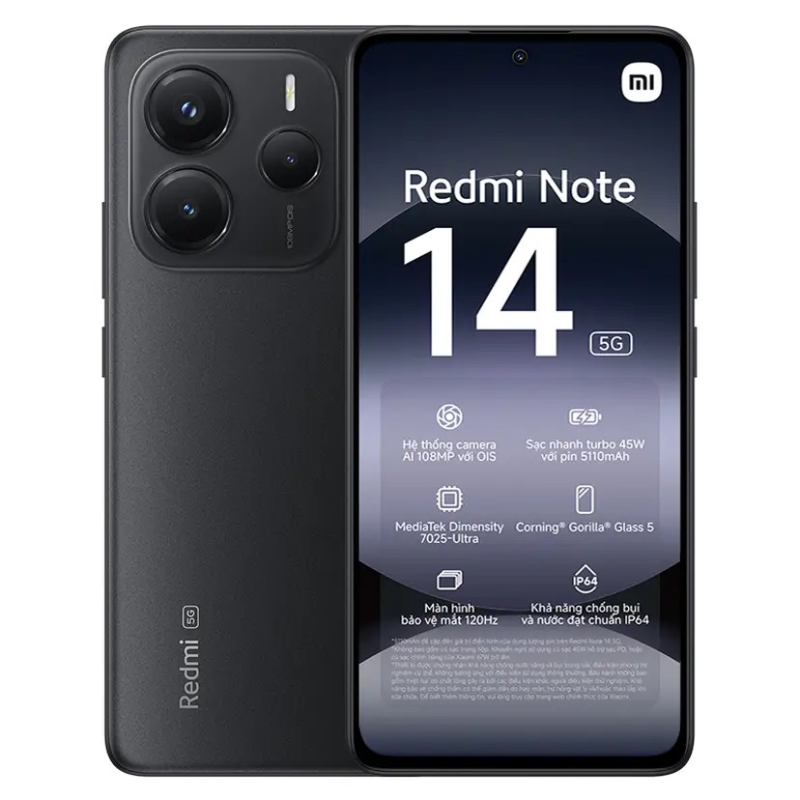 Điện thoại Xiaomi Redmi Note 14 5G - 8GB - 256GB